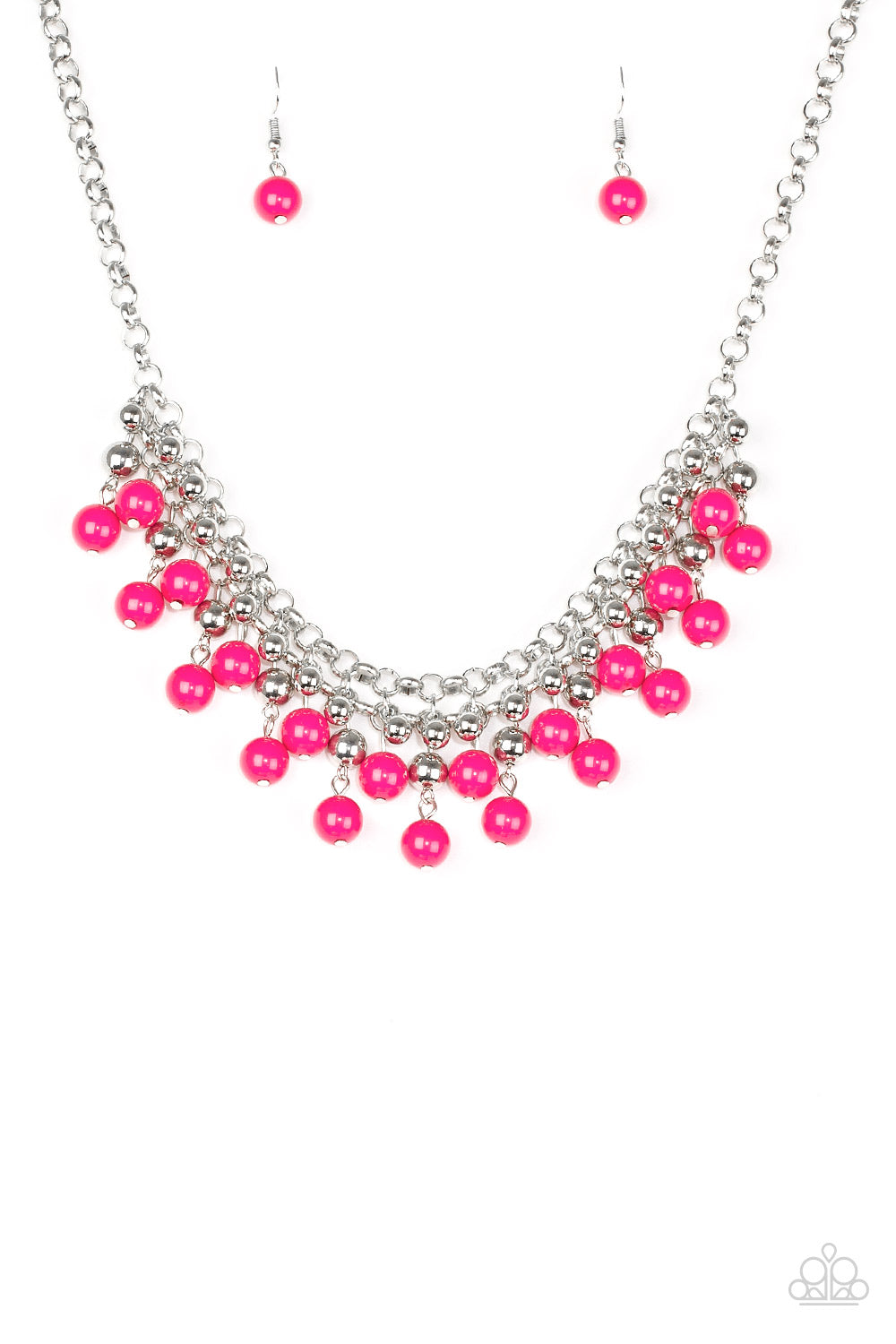 Friday Night Fringe - Pink necklace 588