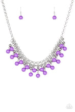 Load image into Gallery viewer, Friday Night Fringe - Purple necklace 586

