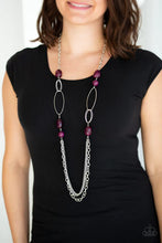 Load image into Gallery viewer, Pleasant Promenade - Purple necklace B105
