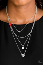 Load image into Gallery viewer, Gypsy Heart - Red necklace 1768
