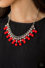 Load image into Gallery viewer, Friday Night Fringe - red necklace 586
