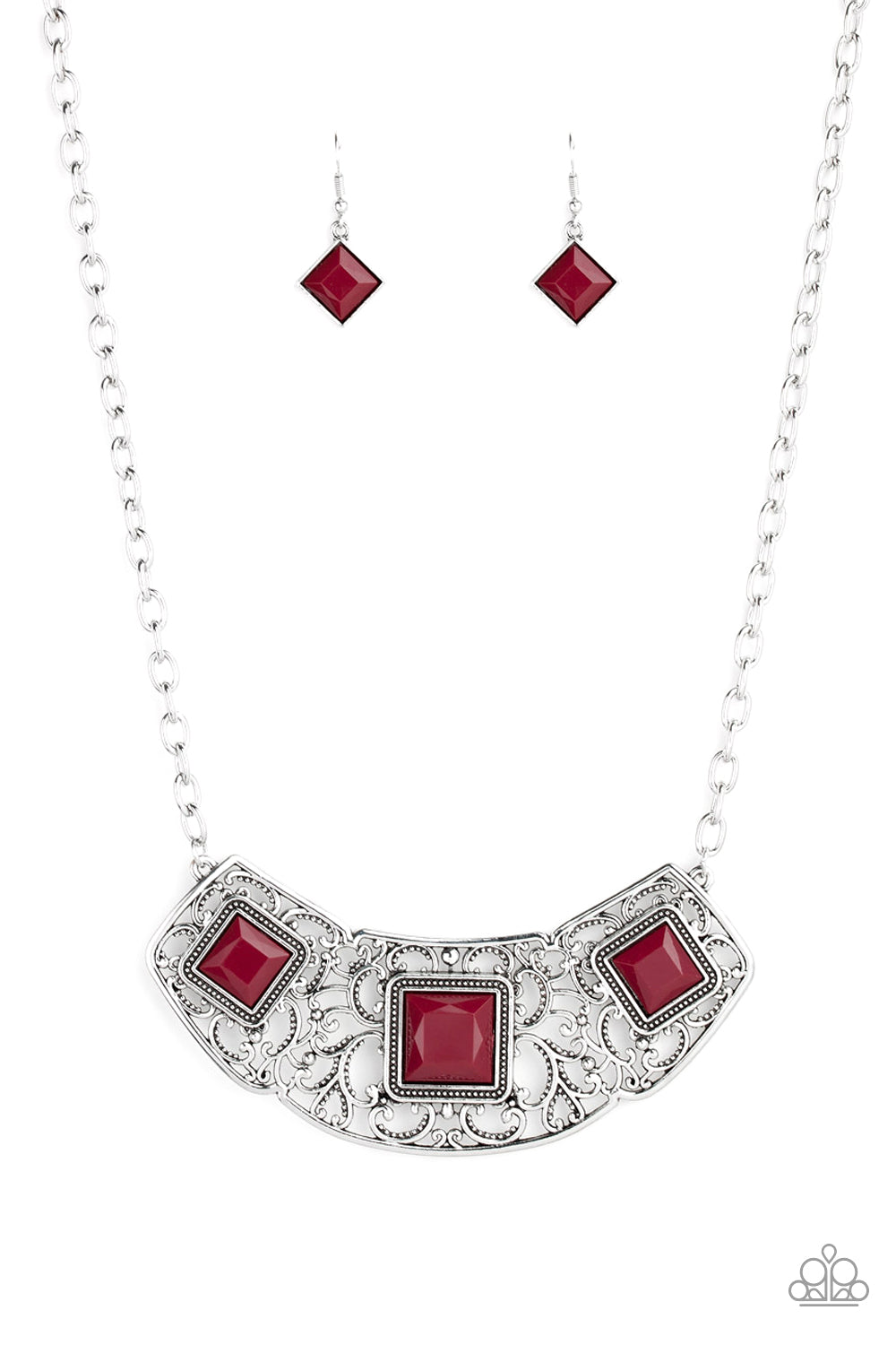 Feeling Inde-PENDANT - Red necklace 868