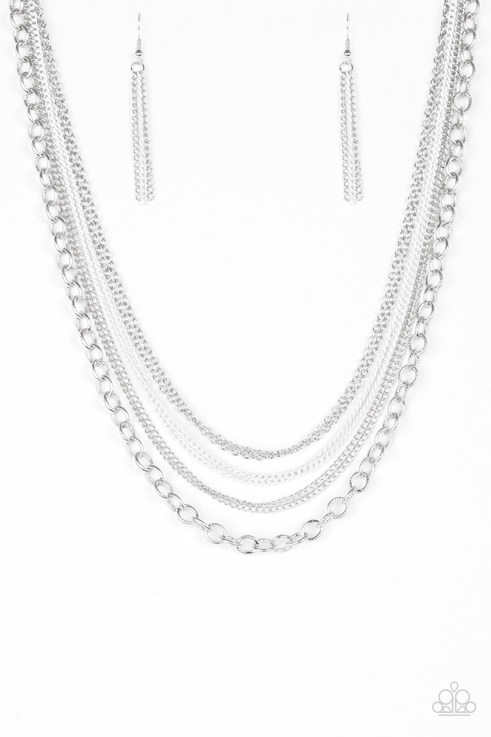 Intensely Industrial - White necklace 941