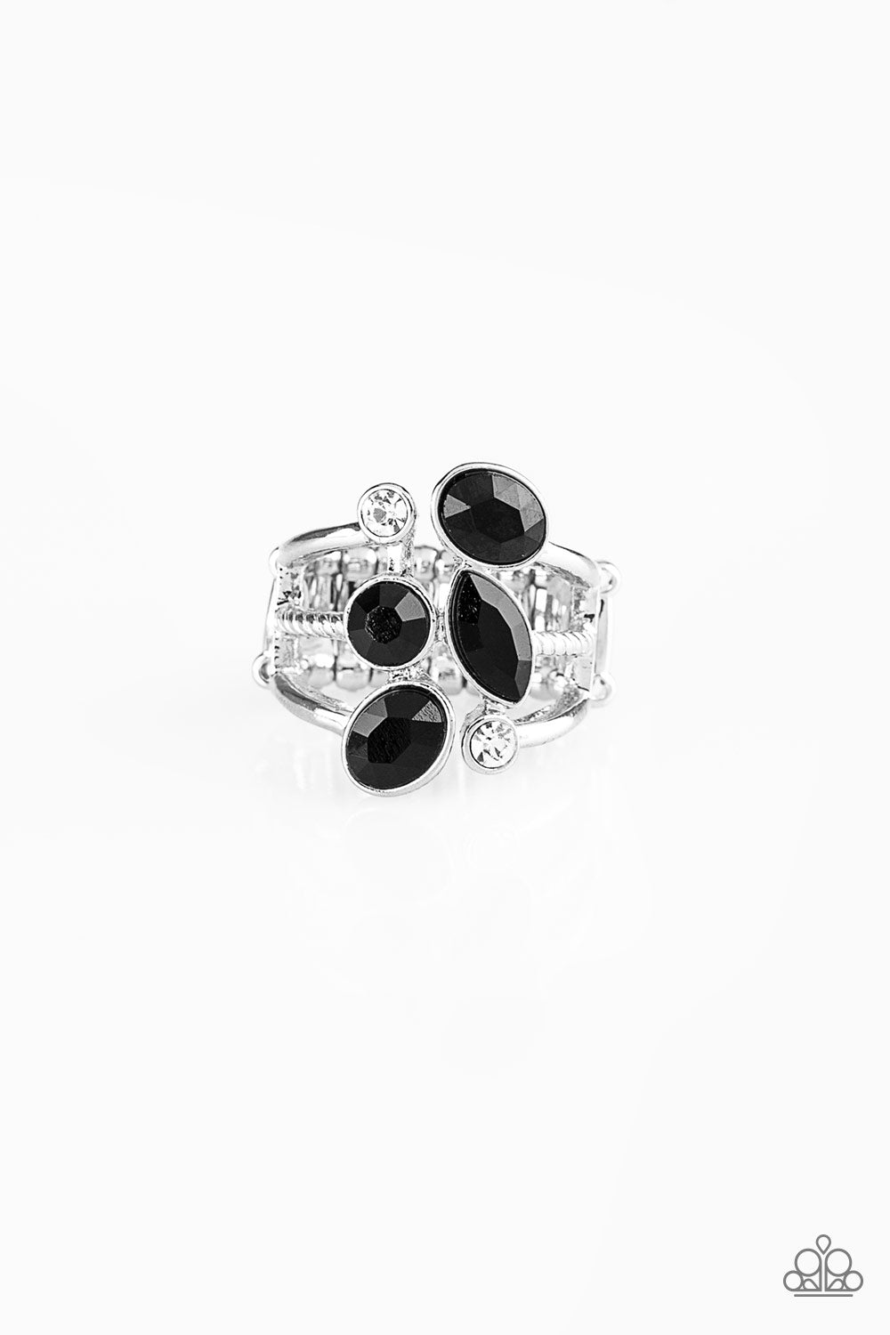 Metro Mingle - Black ring 1749