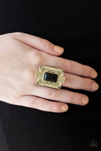 Load image into Gallery viewer, Stone Cold Couture  - (So Smithsonian) Brass ring F104
