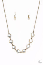 Load image into Gallery viewer, $2 pc SET: The Imperfectionist - Brass necklace + matching bracelet Perfect Imperfection - Brass 1609

