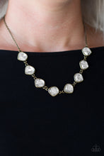 Load image into Gallery viewer, $2 pc SET: The Imperfectionist - Brass necklace + matching bracelet Perfect Imperfection - Brass 1609
