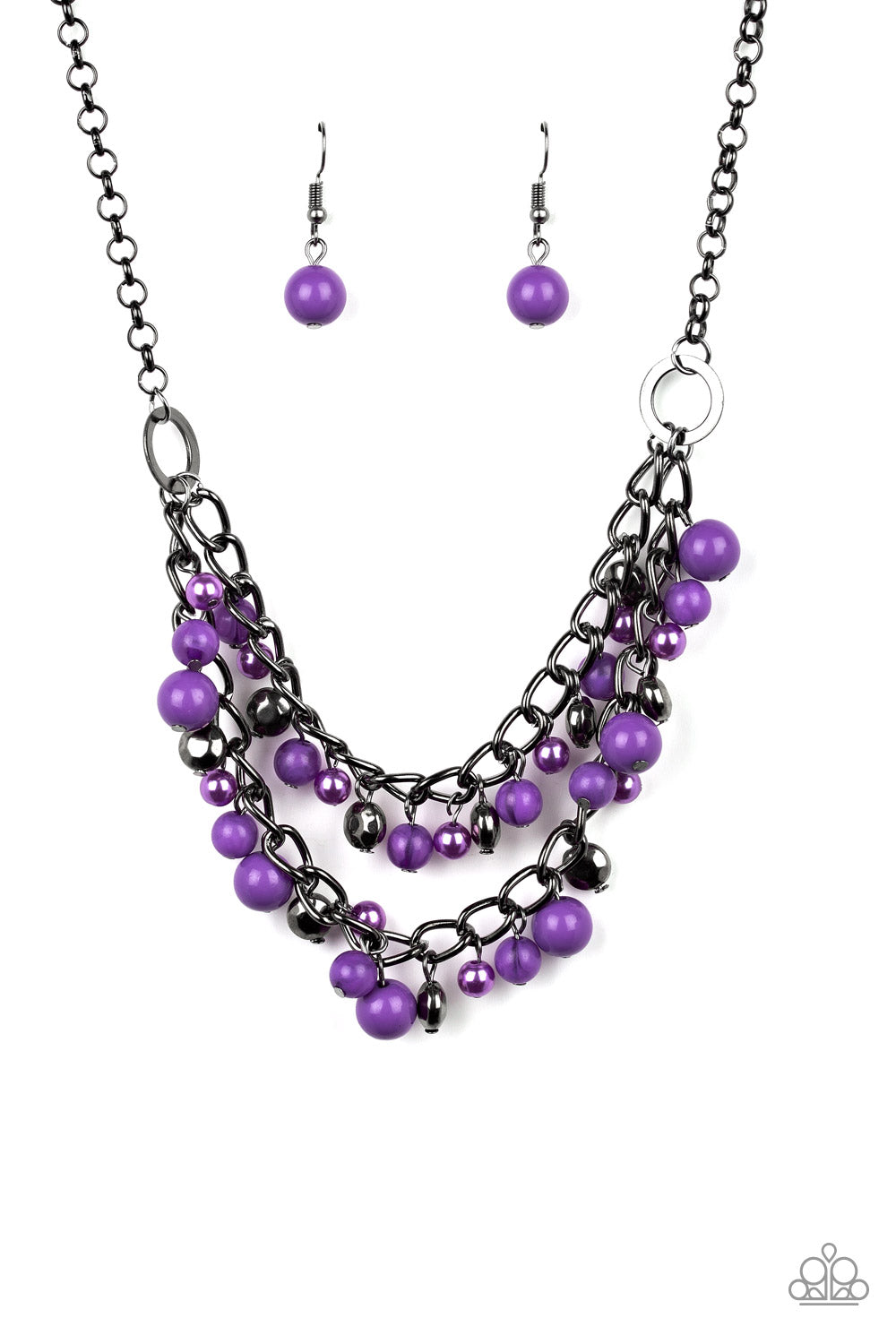 Watch Me Now - purple necklace 582