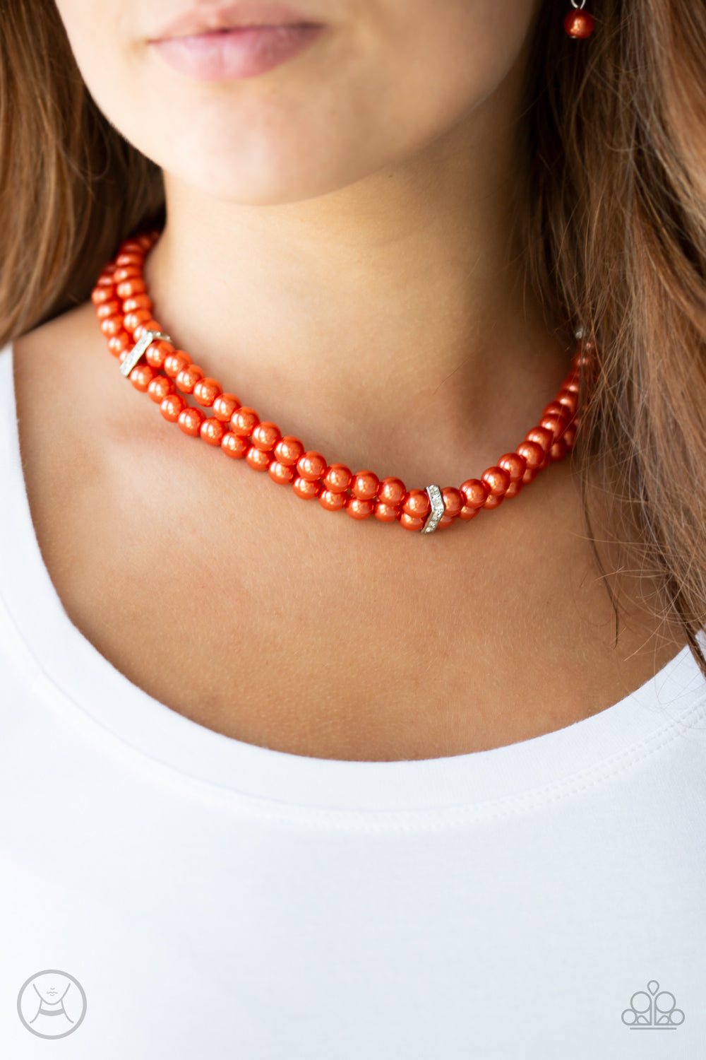 Put On Your Party Dress - Orange choker necklace 934