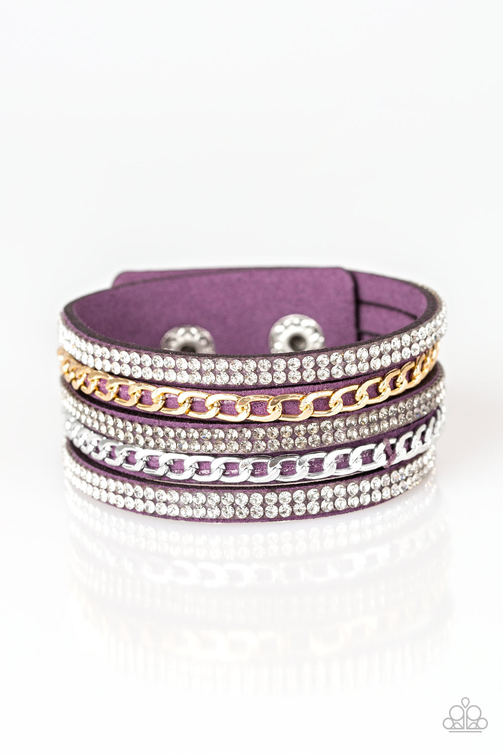 Fashion Fiend - Purple snap urban bracelet A008