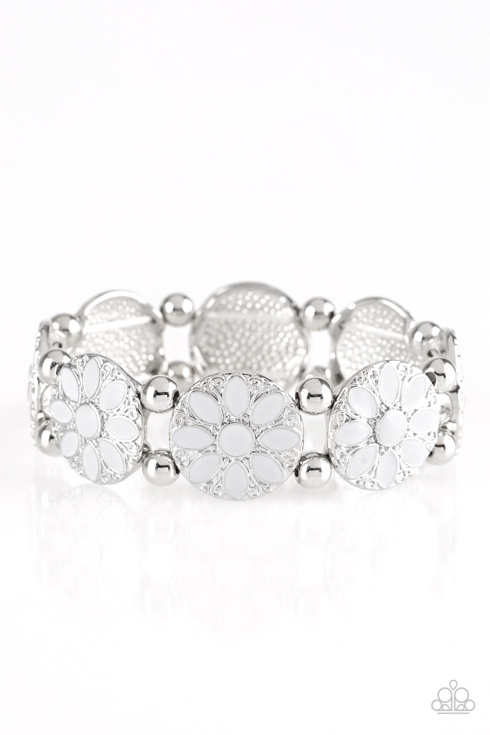 Dancing Dahlias - Silver bracelet 1766
