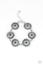 Load image into Gallery viewer, Funky Flower Child - blue bracelet 853
