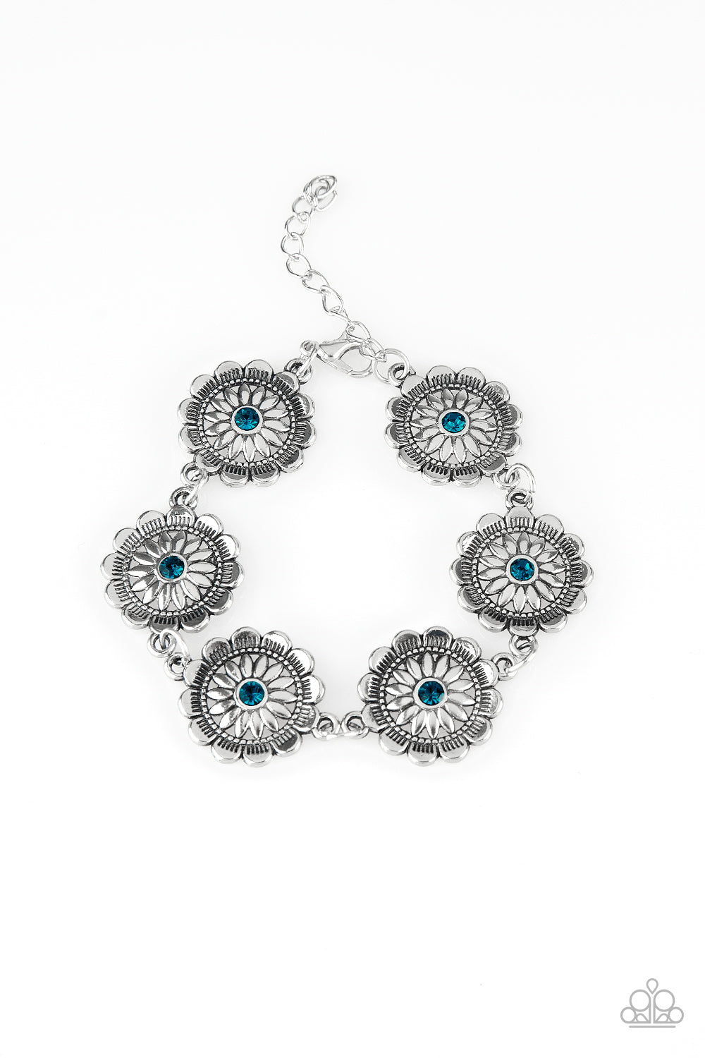 Funky Flower Child - blue bracelet 853