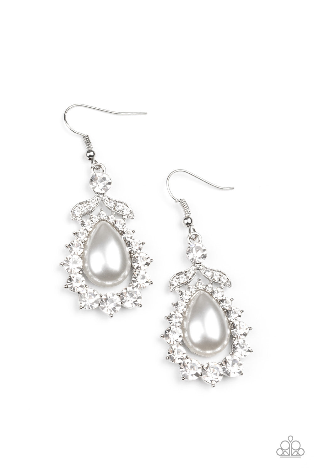 Award Winning Shimmer - White earring 1727