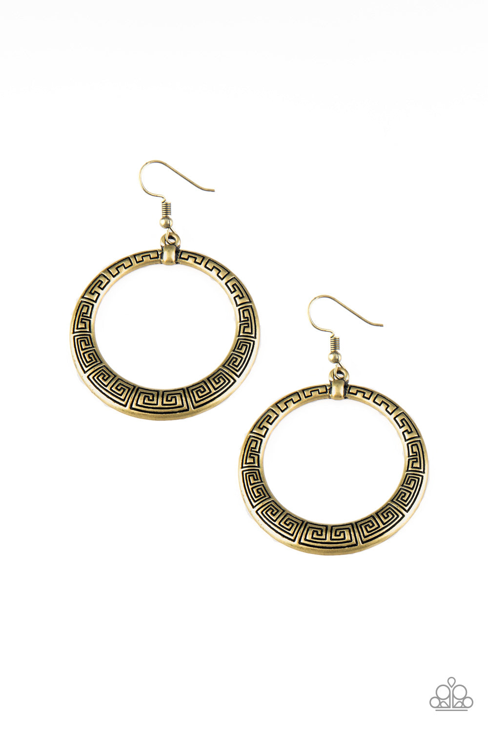 Mayan Mantra - Brass earring 678