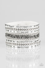 Load image into Gallery viewer, Rhinestone Rumble - White urban bracelet C028
