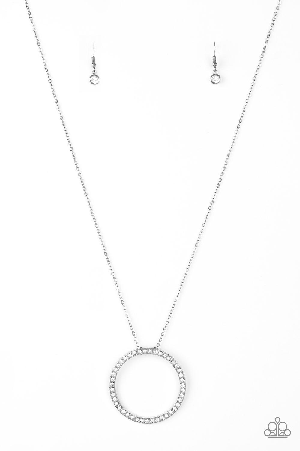 Center Of Attention - White necklace 2173