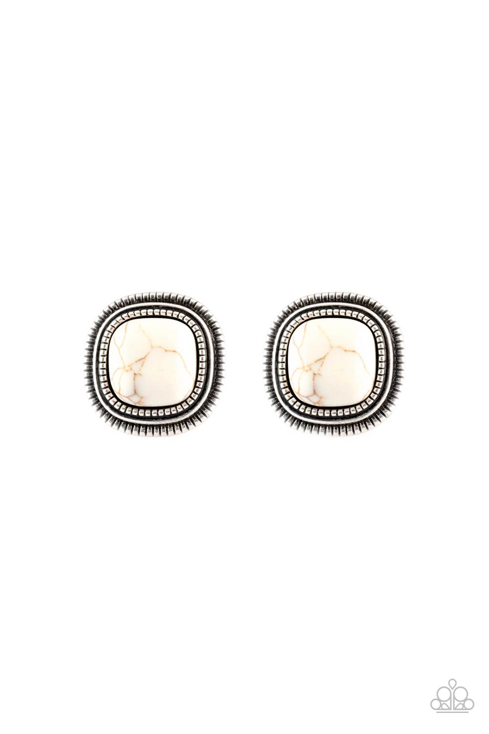 FRONTIER-Runner - White post earring 2054