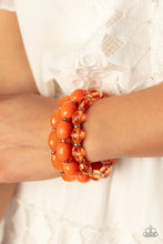 Load image into Gallery viewer, $10 Set: Tropical Hideaway - Orange necklace plus matching bracelet High Tide Hammock C027
