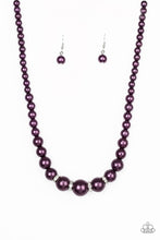Load image into Gallery viewer, Party Pearls - Purple necklace B094
