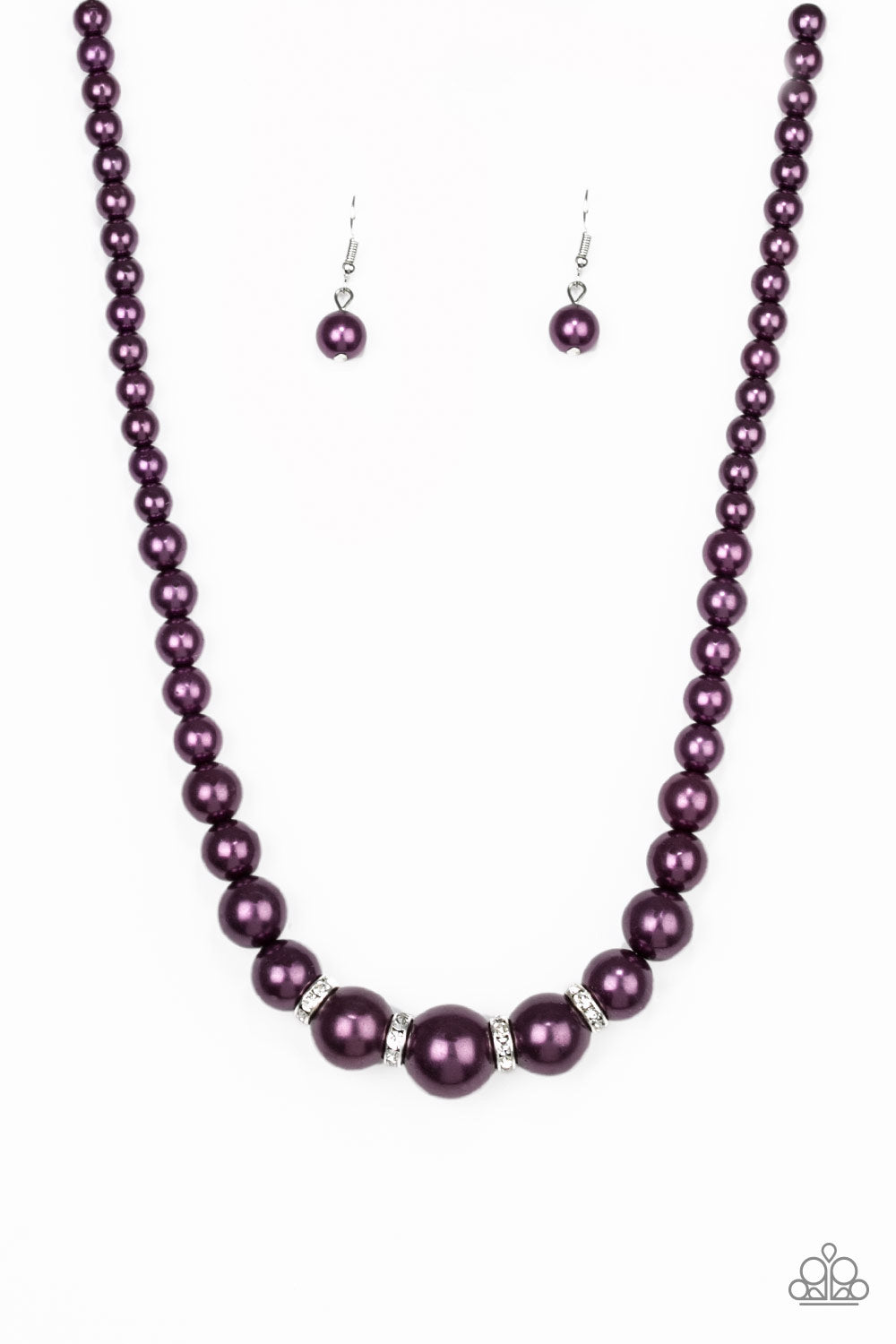 Party Pearls - Purple necklace B094