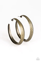 Load image into Gallery viewer, Jungle To Jungle - Brass hoop earring 521
