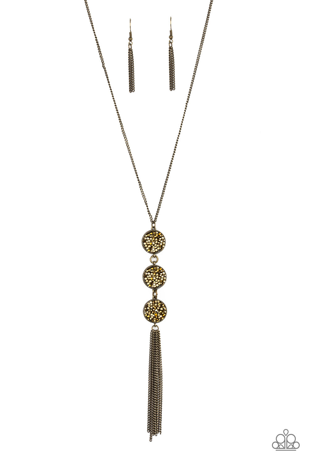 Triple Shimmer - Brass necklace 885