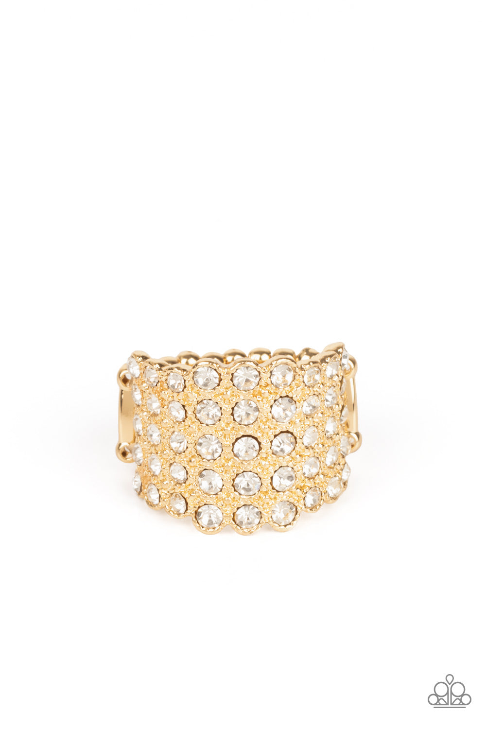 Million Dollar Masquerade - Gold ring F100 – Blingz By Adi
