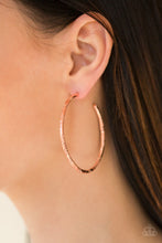 Load image into Gallery viewer, A Double Take - Copper hoop earring 855
