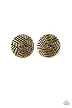 Load image into Gallery viewer, Bright As A Button - Brass post earring C017

