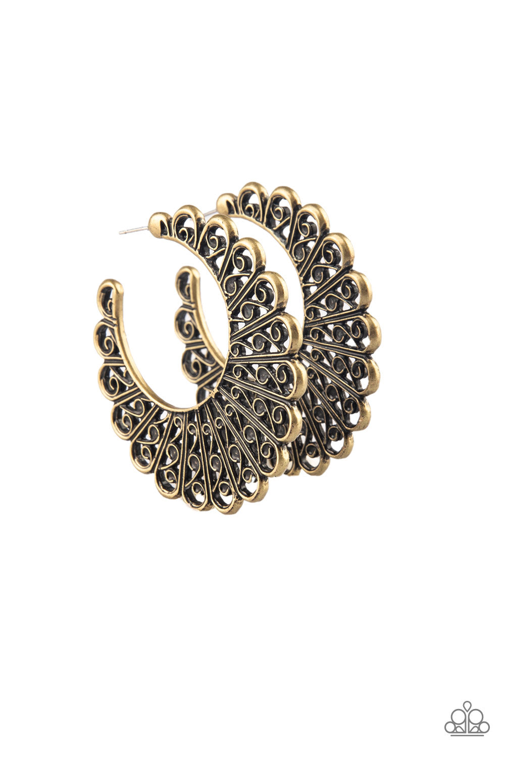 Funky Flirt - brass hoop earring 543