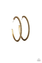 Load image into Gallery viewer, Totally On Trend - Brass hoop earring 864
