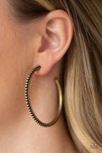 Load image into Gallery viewer, Totally On Trend - Brass hoop earring 864
