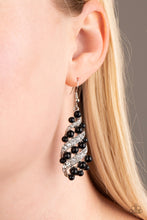 Load image into Gallery viewer, Ballroom Waltz - Black earring 1630

