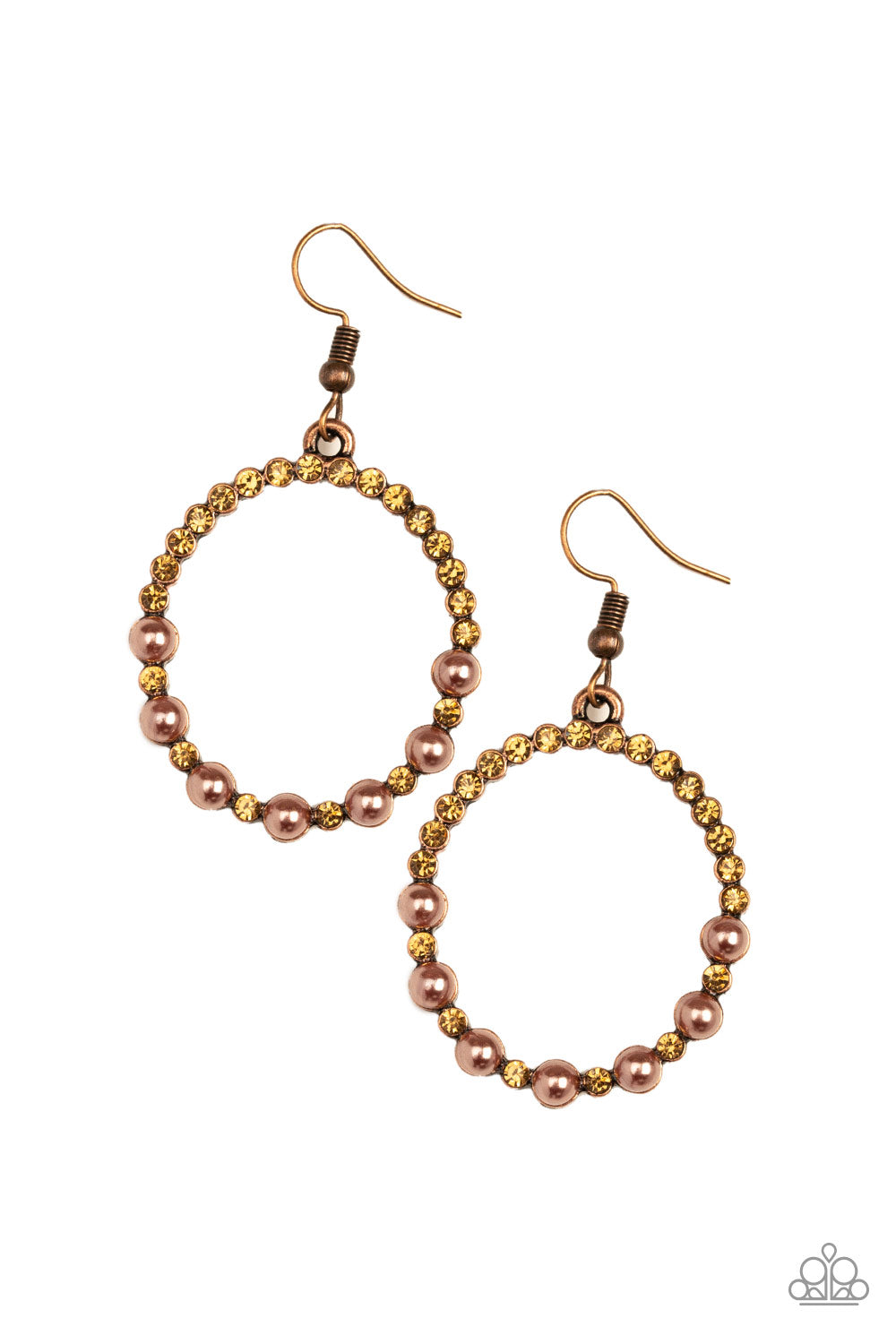 Glowing Grandeur - copper earring 678