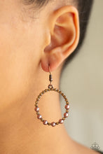 Load image into Gallery viewer, Glowing Grandeur - copper earring 678
