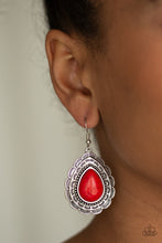 Load image into Gallery viewer, Mountain Mover - Red earring F067
