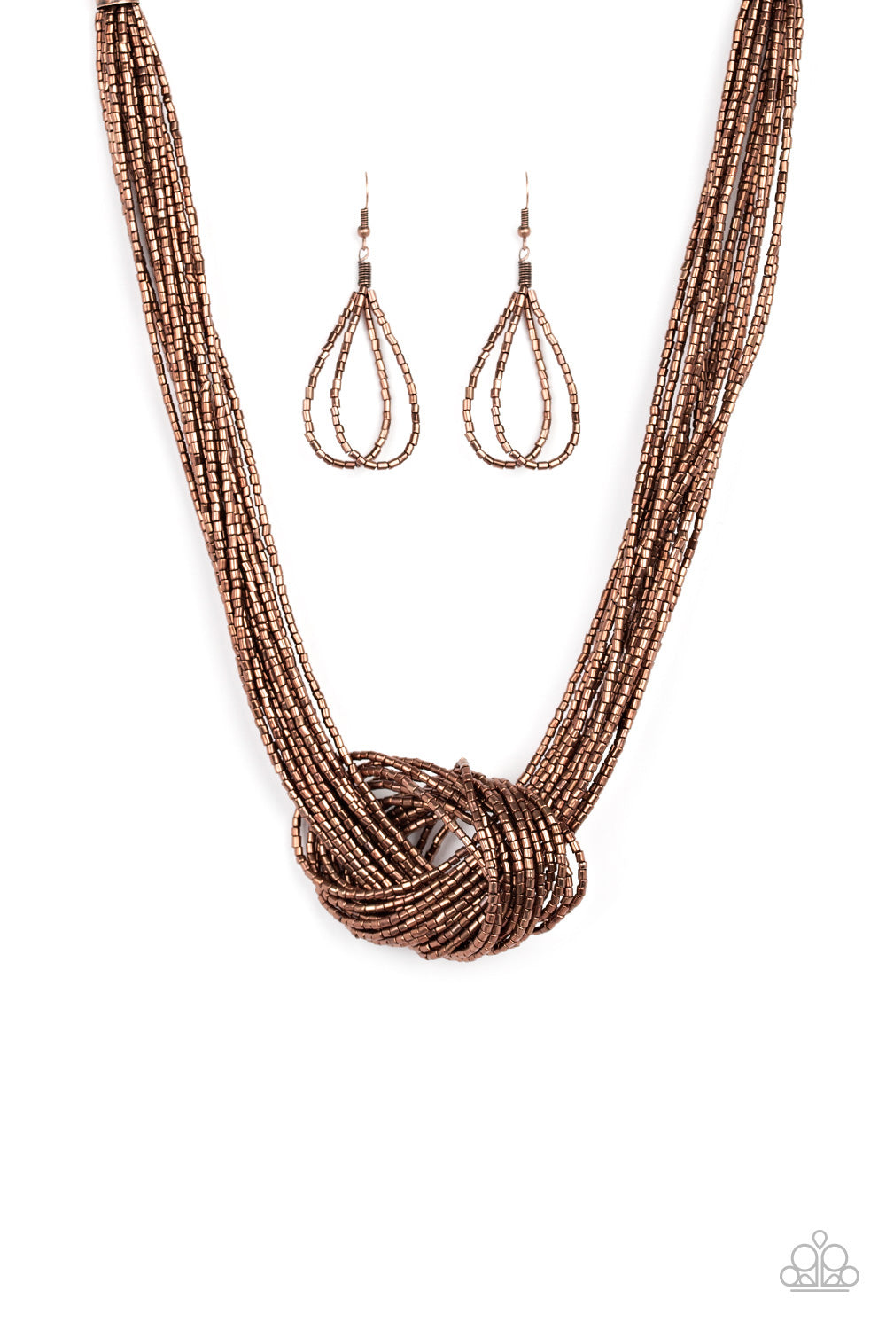 Knotted Knockout - copper necklace B093