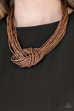 Load image into Gallery viewer, Knotted Knockout - copper necklace B093
