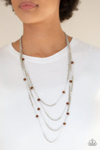 Load image into Gallery viewer, Open for Opulence - brown necklace 686
