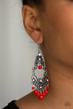 Load image into Gallery viewer, Colorfully Cabaret - Red earring D043
