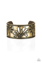 Load image into Gallery viewer, Where the Wildflowers Are - brass cuff bracelet 514
