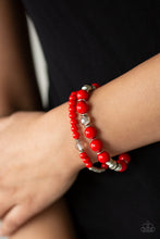 Load image into Gallery viewer, Colorful Collisions - Red bracelet 1864
