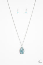 Load image into Gallery viewer, Gleaming Gardens - blue necklace 686
