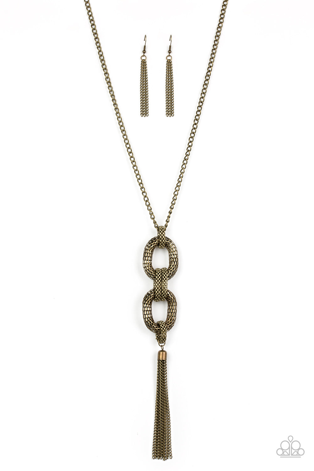 Enmeshed in Mesh - brass necklace 805