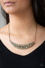 Load image into Gallery viewer, Say You QUILL - Brass Necklace 910
