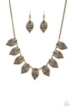 Load image into Gallery viewer, Leafy Lagoon - Brass necklace 949
