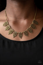 Load image into Gallery viewer, Leafy Lagoon - Brass necklace 949
