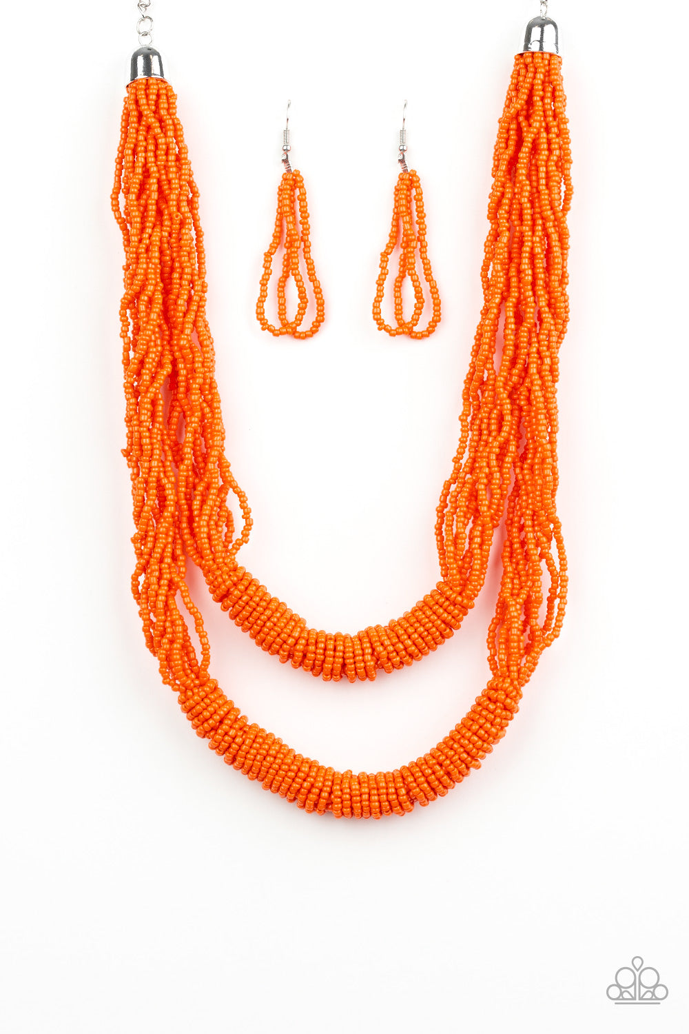 Right As RAINFOREST - orange necklace 755