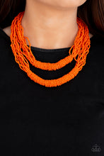 Load image into Gallery viewer, Right As RAINFOREST - orange necklace 755

